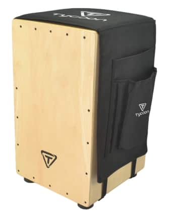 Tycoon Percussion - Cajon Jacket, Durable Nylon Cover Fits Most Cajons, Strong Velcro Fastener, Includes Four Pockets