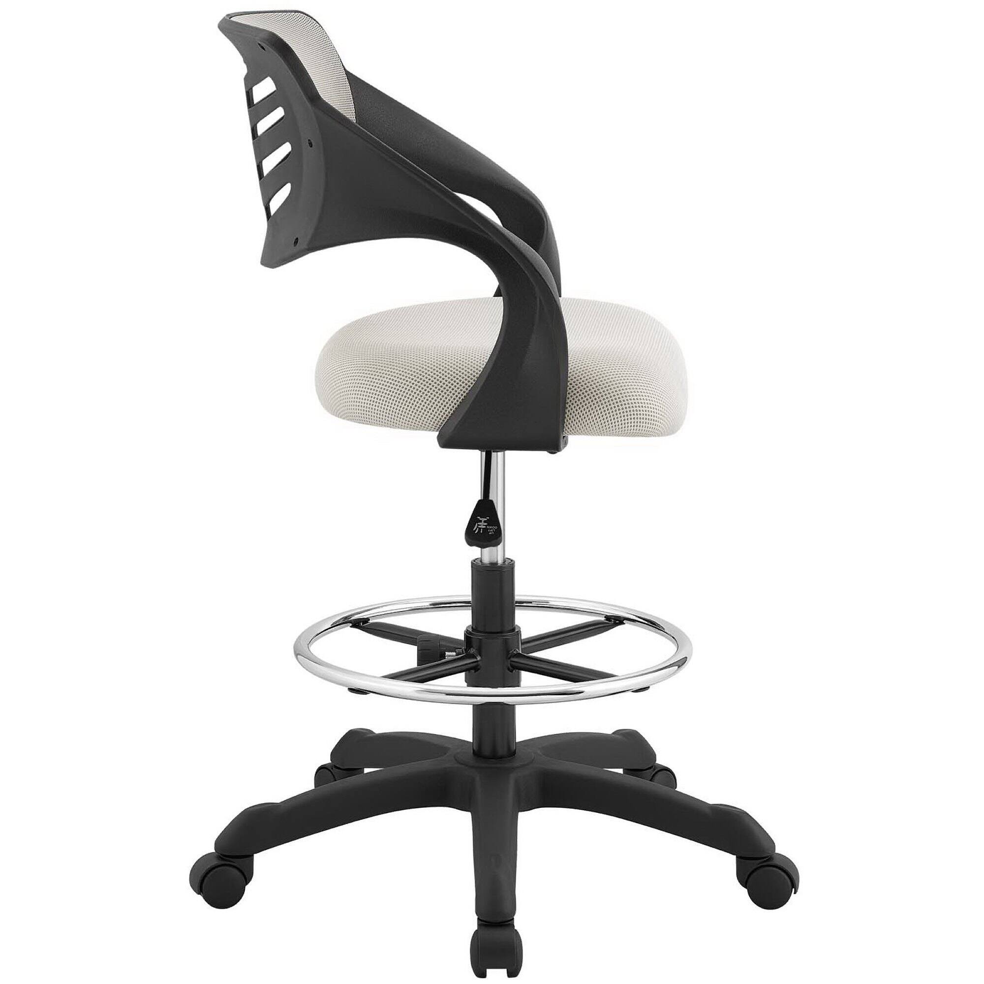 Left. Modway - Thrive Mesh Drafting Chair by Modway - Gray.