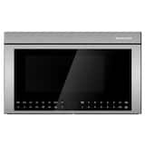 KitchenAid - 1.1 Cu. Ft. Convection Flush Built-In Over-the-Range Microwave with Air Fry Mode - Stainless Steel