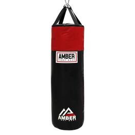 Amber Sporting Goods - Premium ToughTek Punching Bag for Contact Sports Training, Unfilled, 70 lb - Red/Black