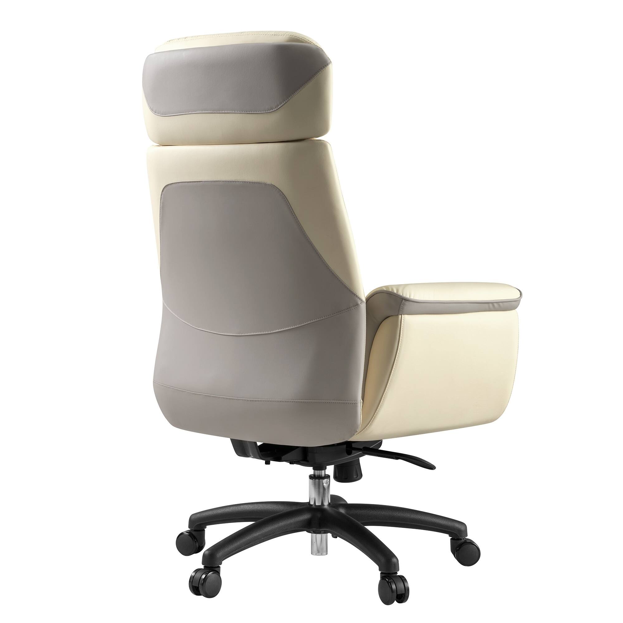 Alt View 2. Eureka Ergonomic - Microfiber Leather Executive Office Chair - Off-white.