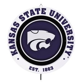 Evergreen Enterprises - Kansas State Wildcats 15" LED Round Metal Lit Wall Sign - Multicolor