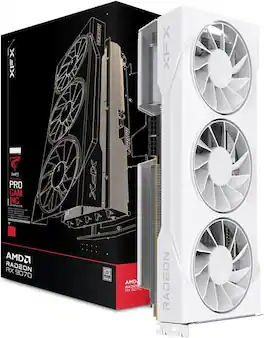 XFX - SWIFT AMD RADEON RX 9070 GRE Gaming Graphics Card 12GB GDDR6 - White