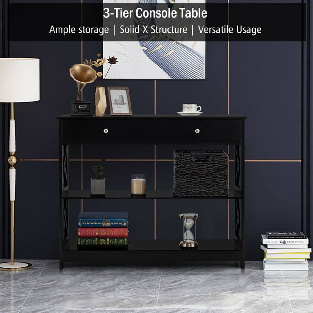 3-Tier Console Table  
Ample storage | Solid X Structure | Versatile Usage