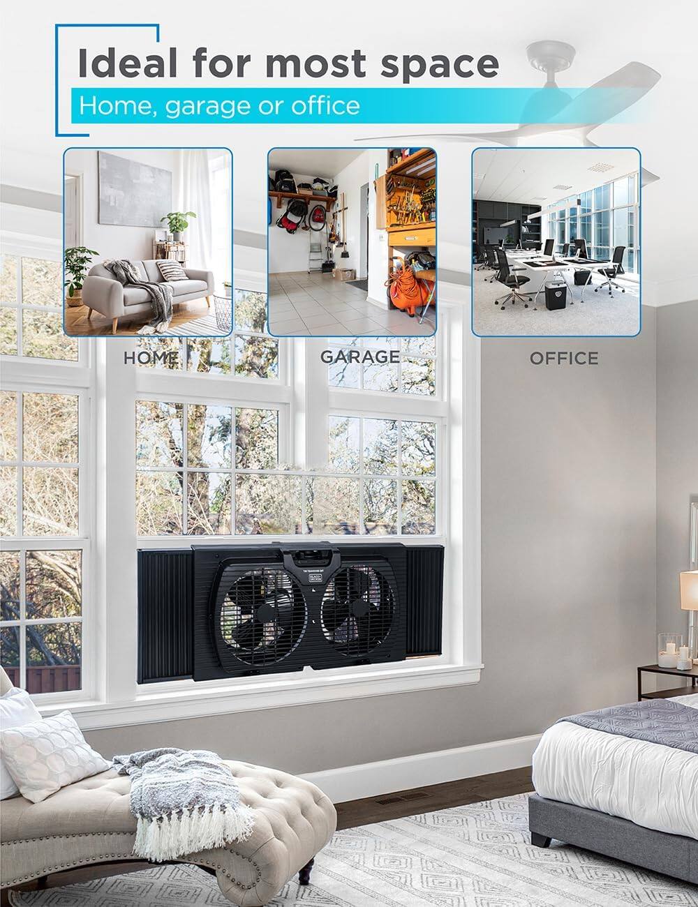 Ideal for most space: Home, garage or office.