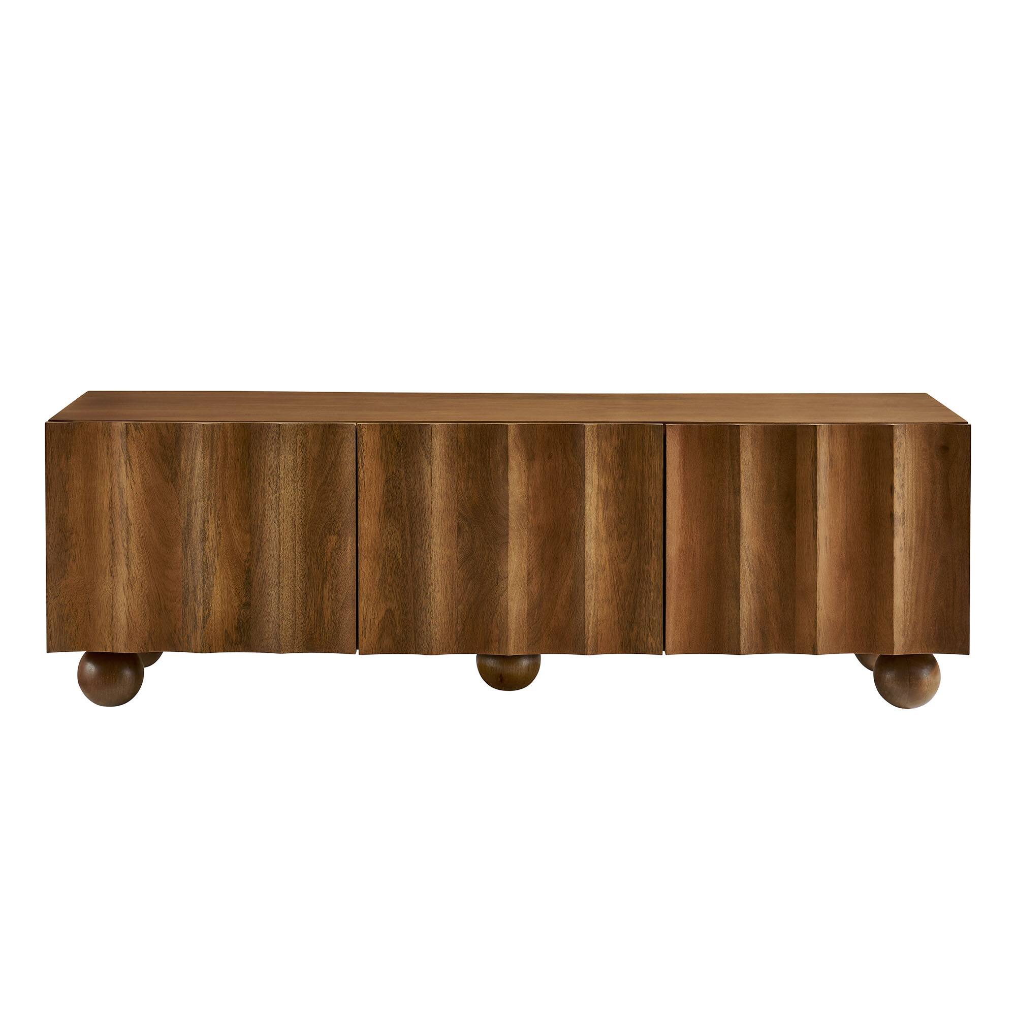 Alt View 1. Modway - Sorren Scalloped 54" Wood TV Stand by Modway - Walnut.