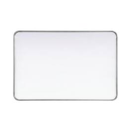 Elegant Decor - Contour Metal Rectangle Mirror 28x42 - Silver