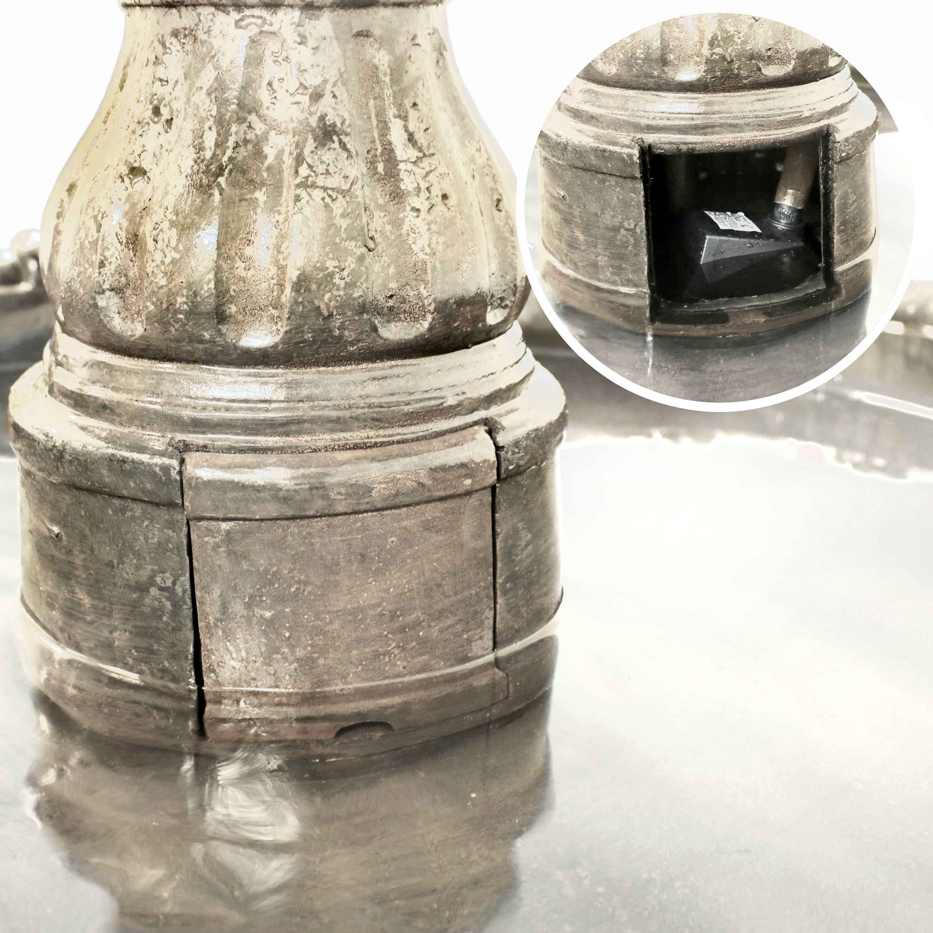 Alt View 9. Sunnydaze - Grand Courtyard Resin Outdoor 4-Tier Water Fountain - Earth.