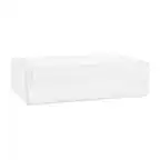 Front. Martha Stewart - Brody Desktop Organization Box with Half Moon Opening Pullout Drawer - Clear Plastic - Clear.