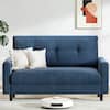 Front. Vipbear - 50" Linen Couch, Sofa No Tool Assembly, Comfy Couches 22.5" Deeper Seats, Corduroy Sofas, Loveseat Sofa Couch - Blue.