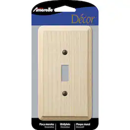 AMERELLE - Contemporary Unfinished 1 gang Wood Toggle Wall Plate 1 pk - Beige