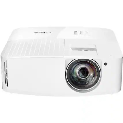 Front. Optoma - Optoma 4K400STx 3D Short Throw DLP Projector - 16:9 - White - High Dynamic Range (HDR) - Front - 2160p - 4000 Hour - White.