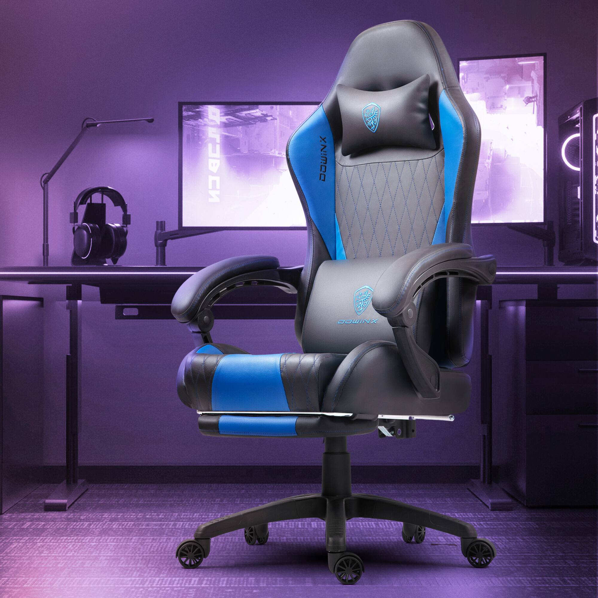Dowinx Gaming Chair with Lumbar Support and Footrest, Ergonomic