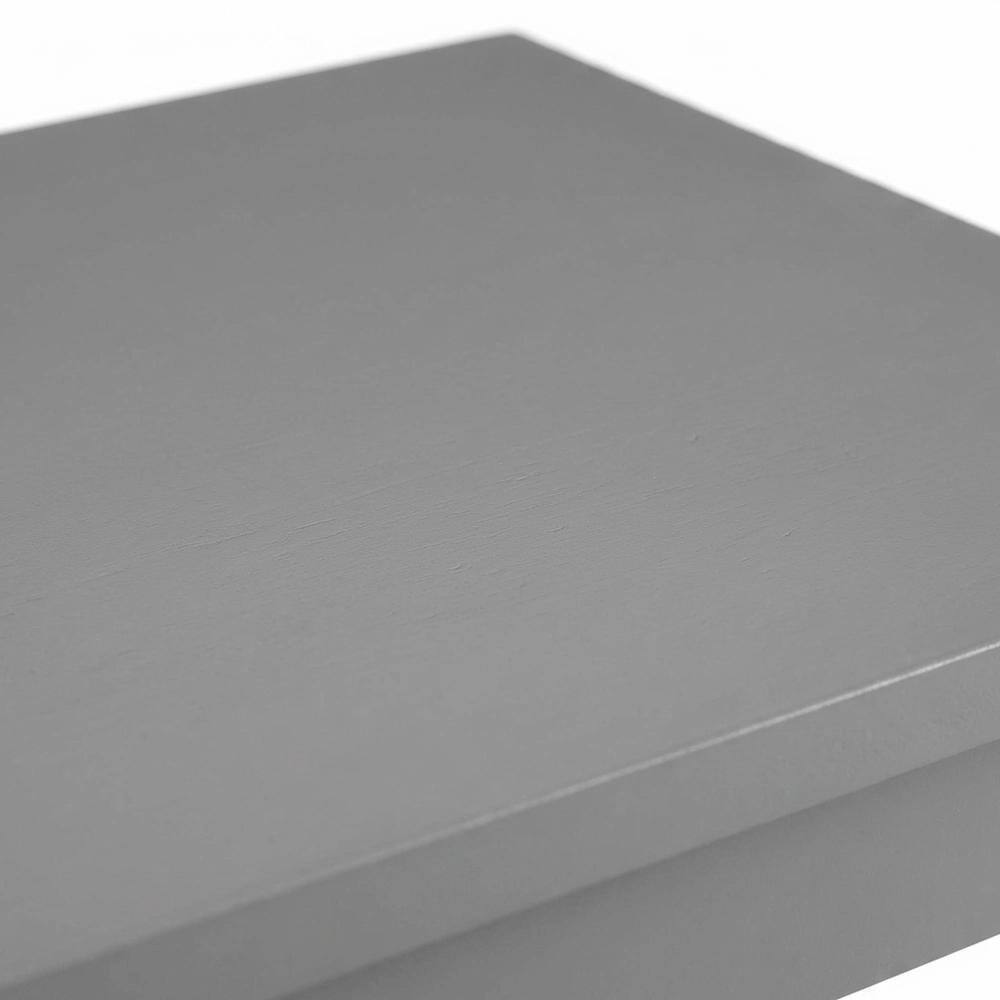 Alt View 3. FurniFact - Gray end table with storage shelves in transitional coastal style - Gray.