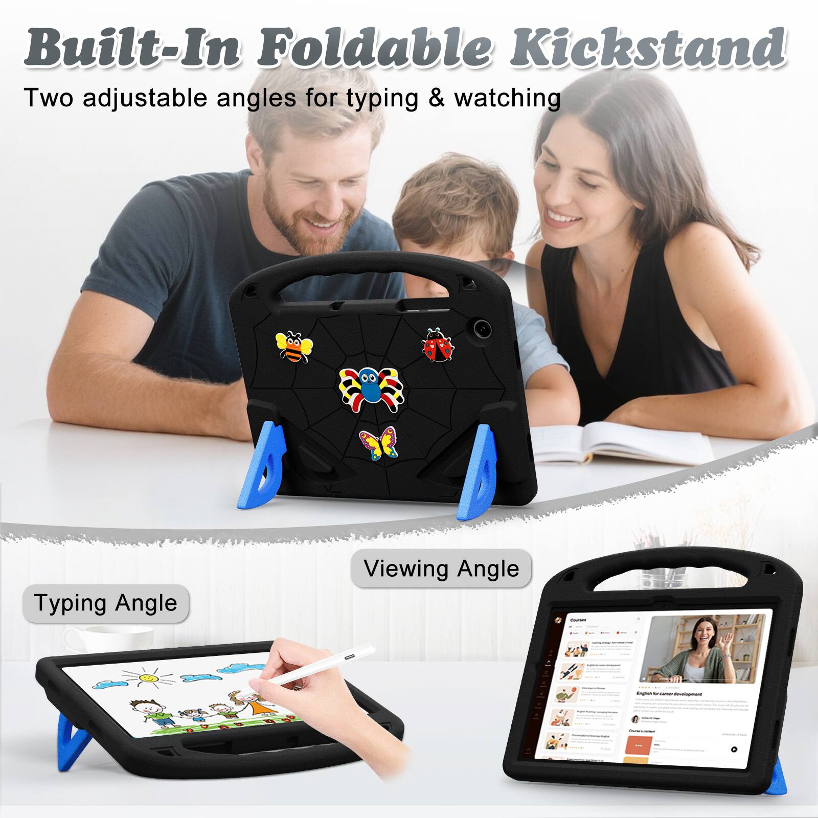 Built-In Foldable Kickstand  
Two adjustable angles for typing & watching

Typing Angle  
Viewing Angle

English by carbor development

CONNELTURES - INGREDIENTS: Perchics/Views.com

Calories -
