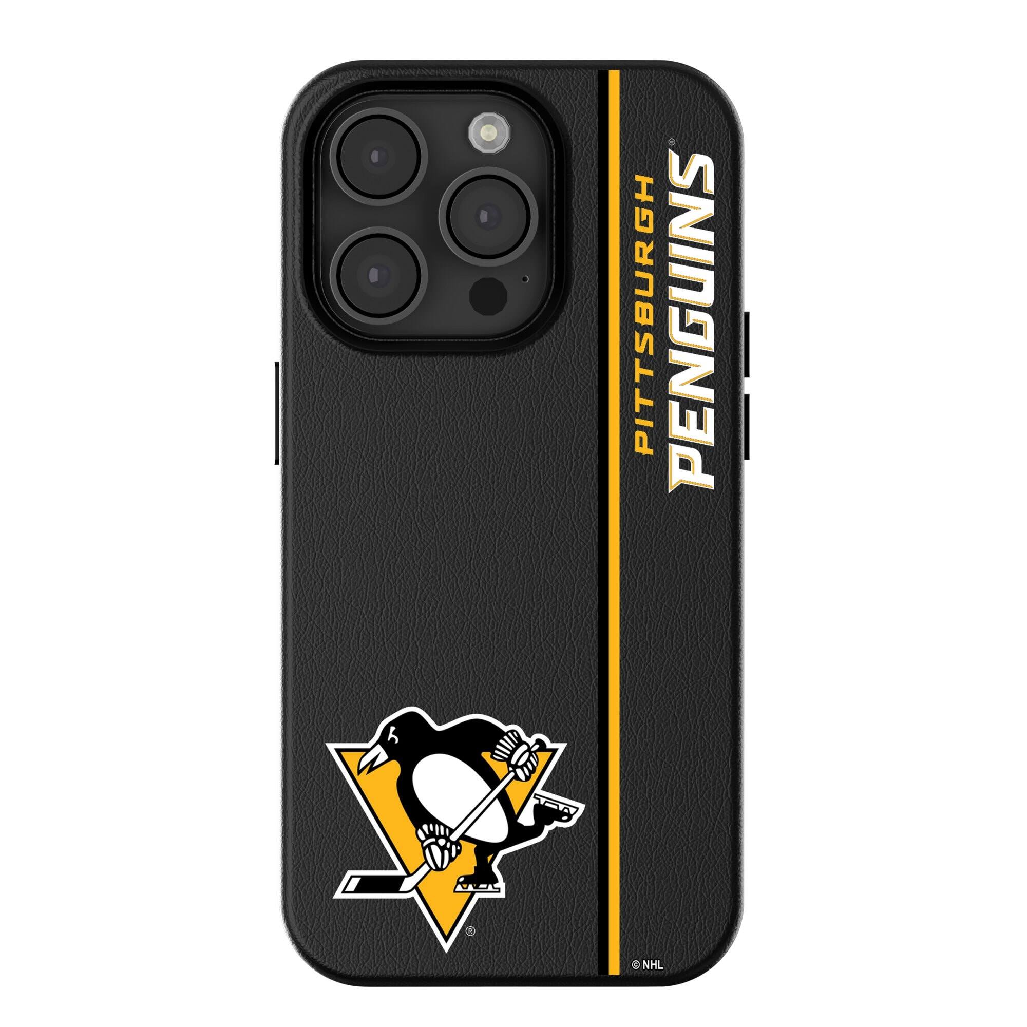 Keyscaper - NHL - Pittsburgh Penguins Sidebar Magnetic iPhone Case - 15 - Black price history on PriceWatchPro