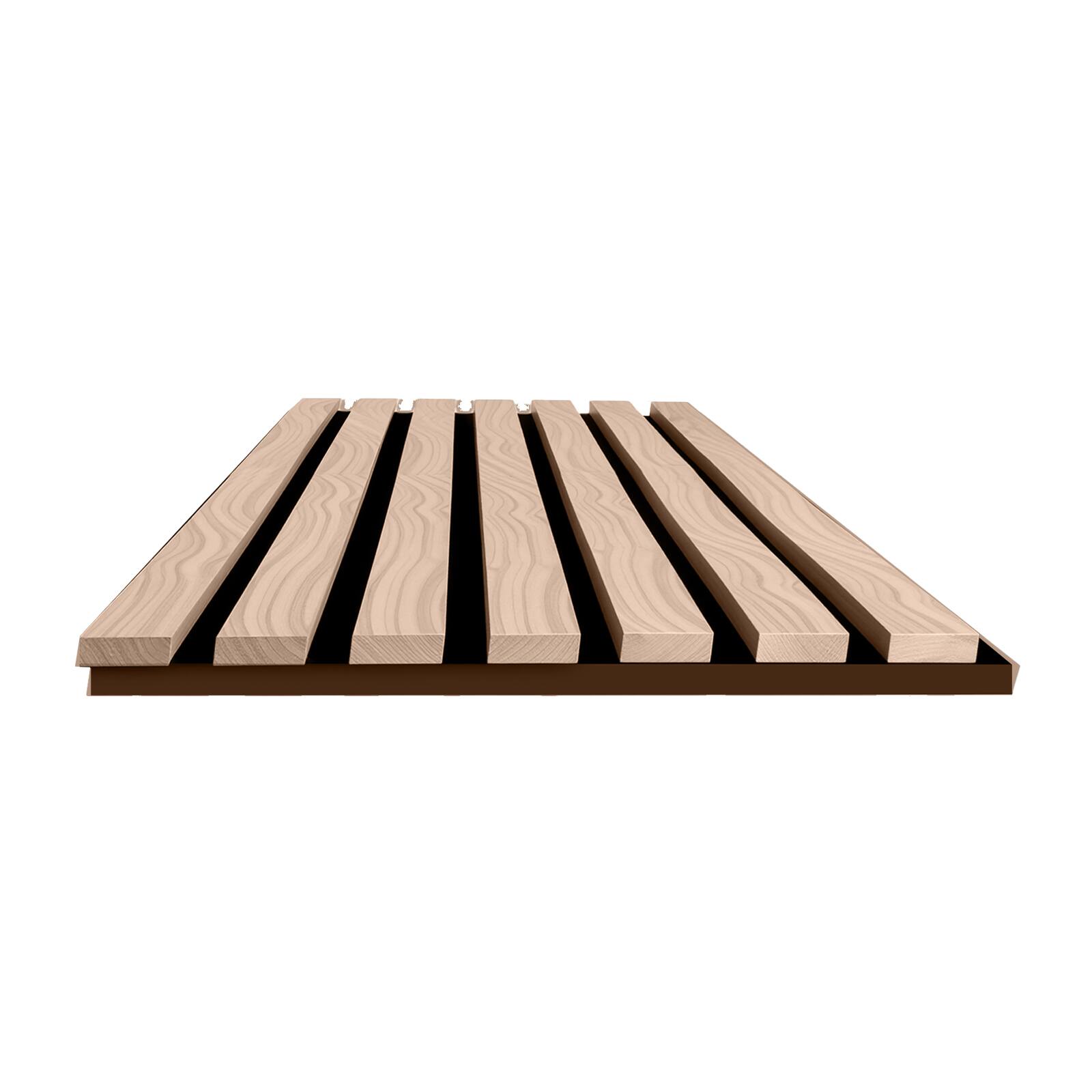 Alt View 5. VEVOR - Wood Wall Panels, 96.1 x 11 in, Acoustic Slat Panels, Walnut Finish, Sound Absorbing for Living Rooms, Bedrooms, Offices - Walnut.