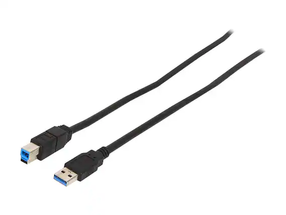 Front. StarTech.com - StarTech.com USB3SAB6BK Black SuperSpeed USB 3.0 Cable A to B - M/M.