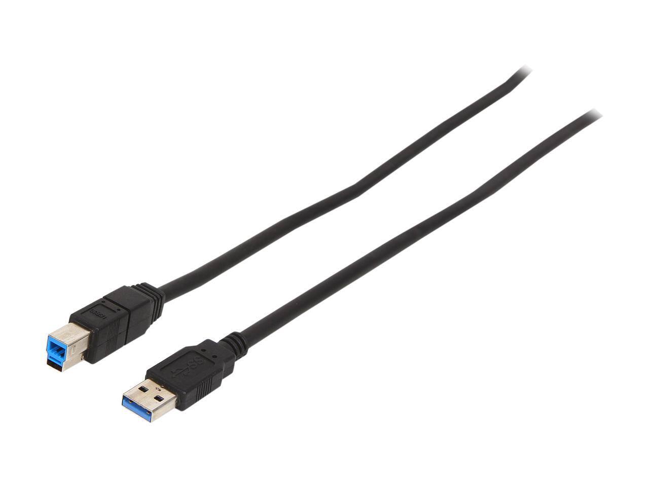 Front. StarTech.com - StarTech.com USB3SAB6BK Black SuperSpeed USB 3.0 Cable A to B - M/M.