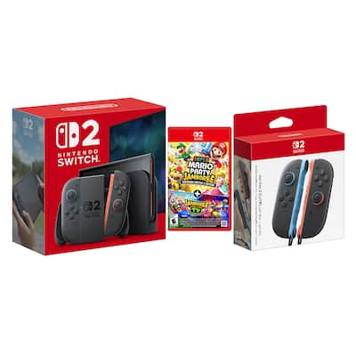 Switch 2 Console with Super Mario Party Jamboree and Extra Joy Switch 2 Console with Super Mario Party Jamboree and Extra Joy