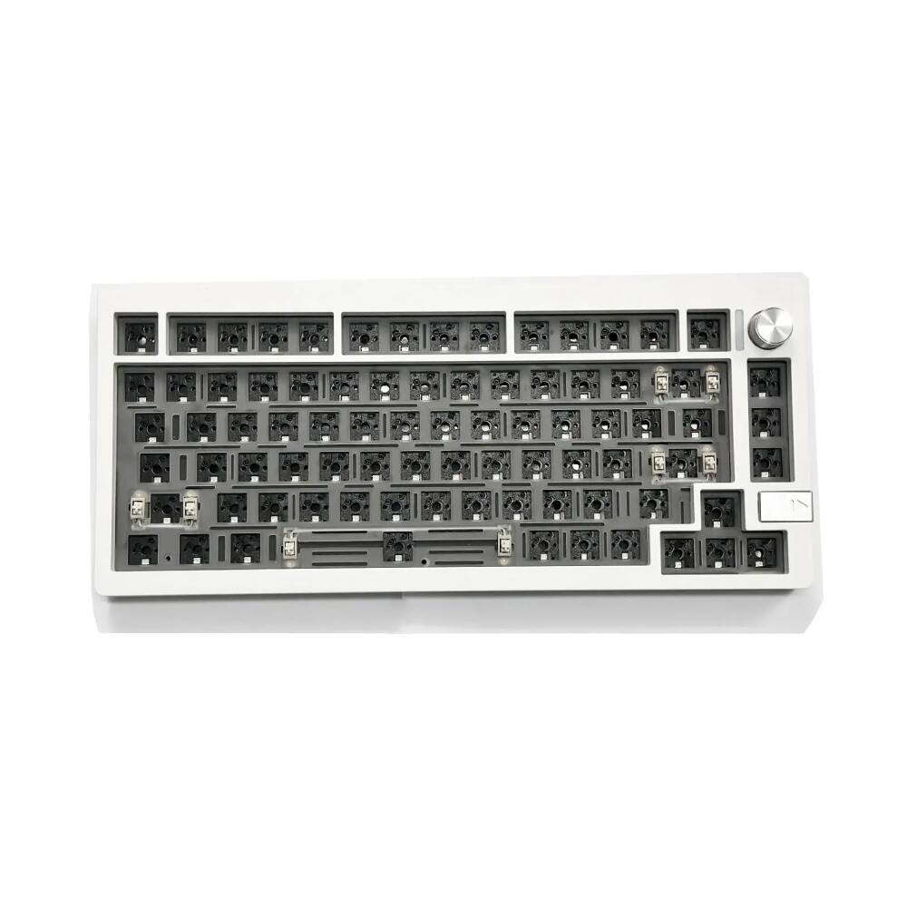 Front. Pro Link Techs - Rgb Gaming Wireless Barebone Keyboard Kit - White.
