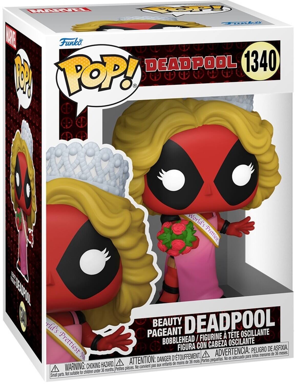 Funko POP! DEADPOOL 1340

BEAUTY DEADPOOL PAGEANT BOBBLEHEAD

ATTENTION: DANGER D'ÉTOUFFEMENT. PARA NIÑOS MENORES DE 36 MÉSES. ADVERTENCIA: PELIGRO DE ASFIXIA. ATTENTION: CHOKING HAZARD. NO ES ADECUADO PARA NIÑOS MENORES DE 36 MÓS. WARNING: CHOKING HAZARD. Small parts. Not suitable for children under 36 months. Petites pièces. Ne convient pas aux enfants de moins de 36 mois.