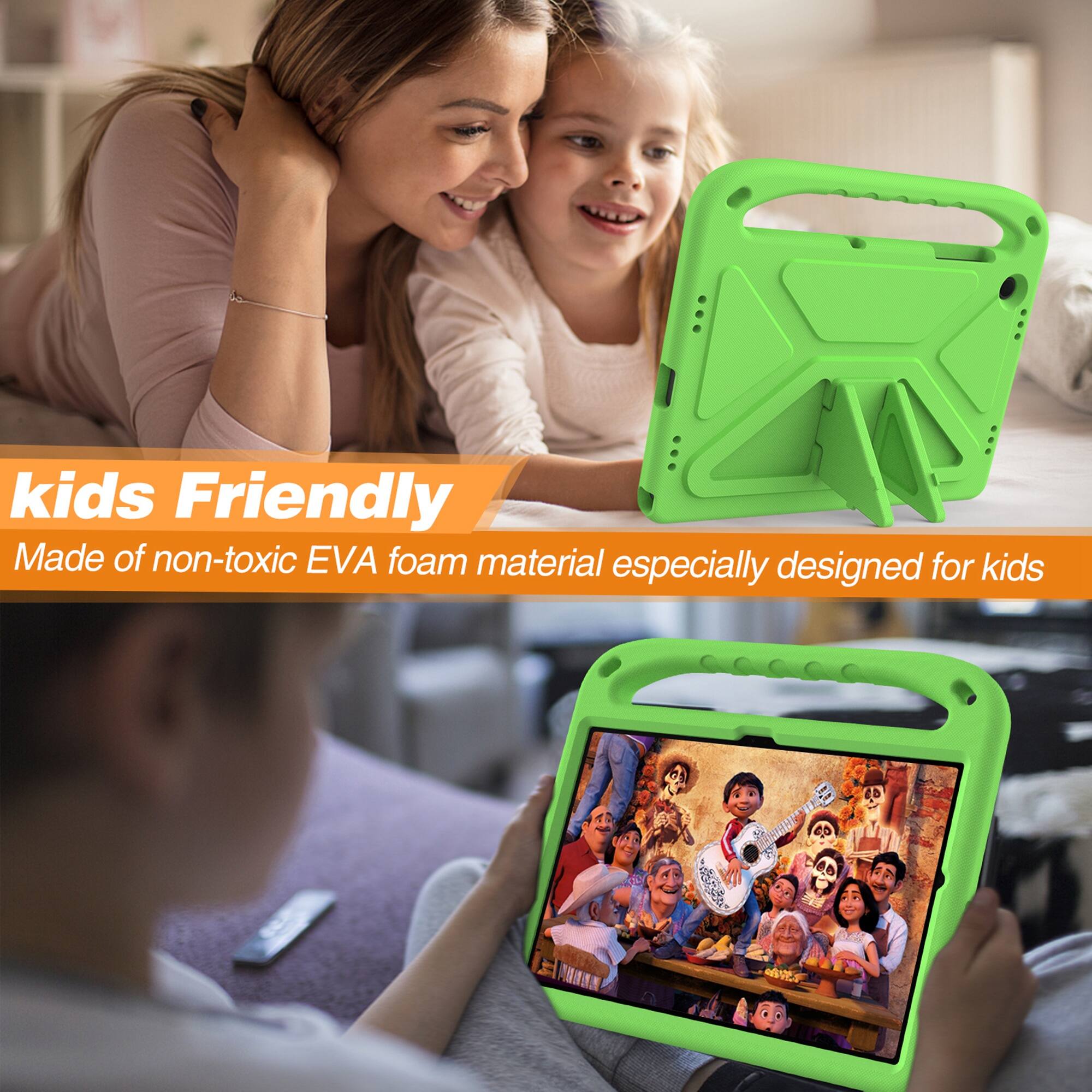 kids Friendly  
Made of non-toxic EVA foam material especially designed for kids