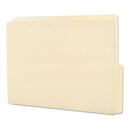 Smead Manufacturing - Heavyweight Manila End Tab Folders, 9" High Front, 1/2-Cut Tabs: Bottom, Letter Size, 0.75" Expansion, Manila, 100/Box