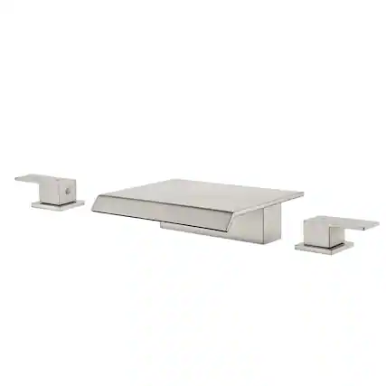 Front. Boyel Living - Brushed Faucet SUS304 Waterfall Spout cUPC Quick Connect Temporary Shelf - Brushed Nickel.