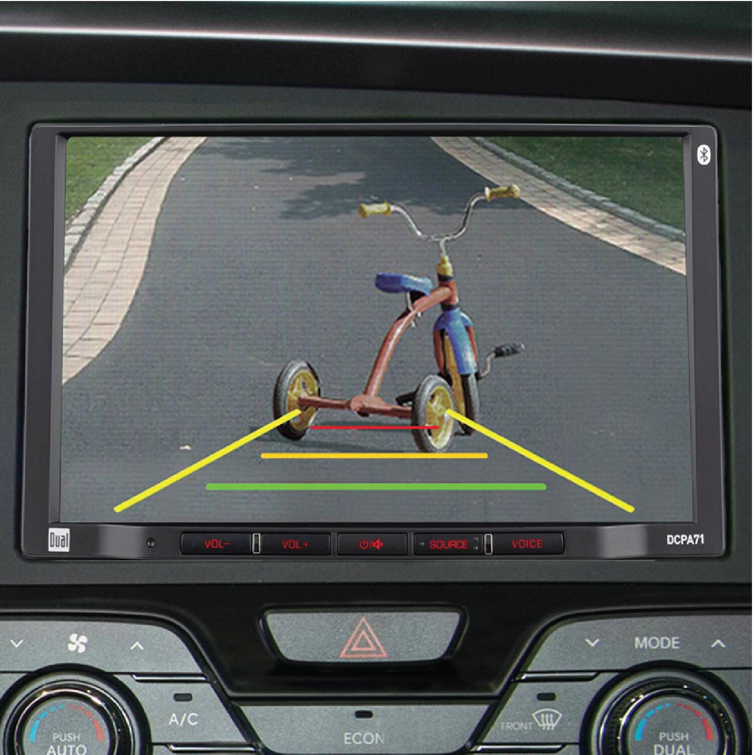 Dual VOL- VOL+ SOURCE VOICE DCPA71 MODE PUSH AUTO A/C ECON FRONT PUSH DUAL