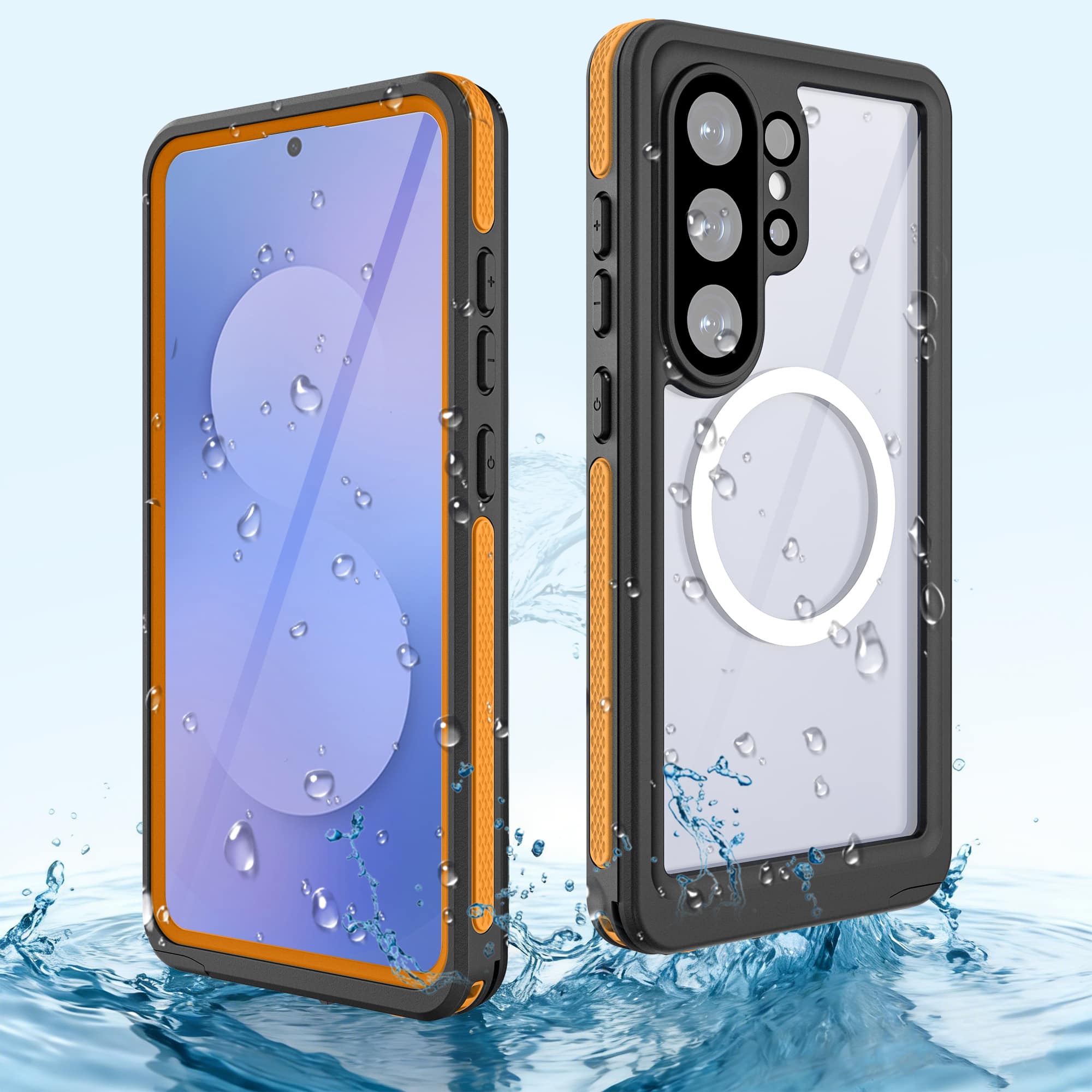 UUCOVER - Waterproof Magnetic Case For Samsung Galaxy S26 Ultra with Lens and Screen Protector, MagSafe Compatible Full Body Cover - Orange price history on PriceWatchPro