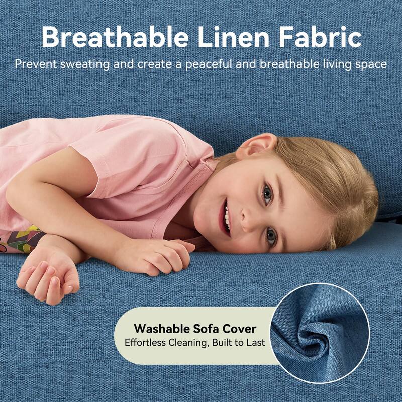 Breathable Linen Fabric  
Prevent sweating and create a peaceful and breathable living space  

Washable Sofa Cover  
Effortless Cleaning, Built to Last