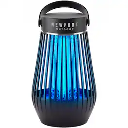 Newport Outdoor - Bug Zapper for Indoor Outdoor, 1/2 Acre Coverage, IPX4 Water Resistant, 18W UV, 4200V Grid - Black