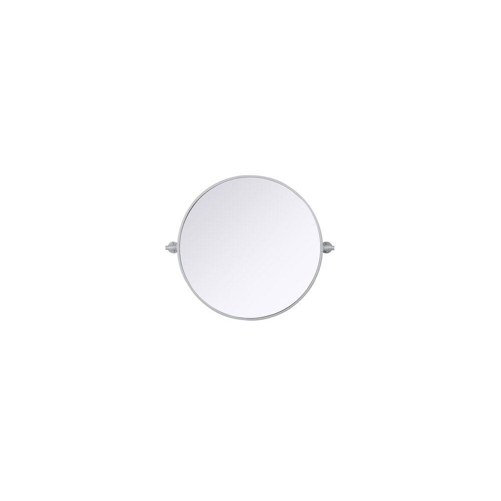 Alt View 2. Elegant Kitchen and Bath - Amoura 24X24 Pivot Mirror In Silver - Silver.