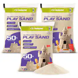 Sun Joe - Ultra Fine Silica Play Sand, Sandboxes & Sensory Tables, 50 lbs, 3 Pack