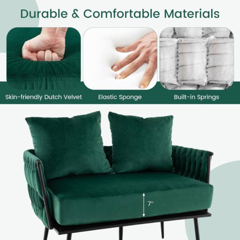 Durable & Comfortable Materials
Skin-friendly Dutch Velvet
Elastic Sponge
Built-in Springs
7"