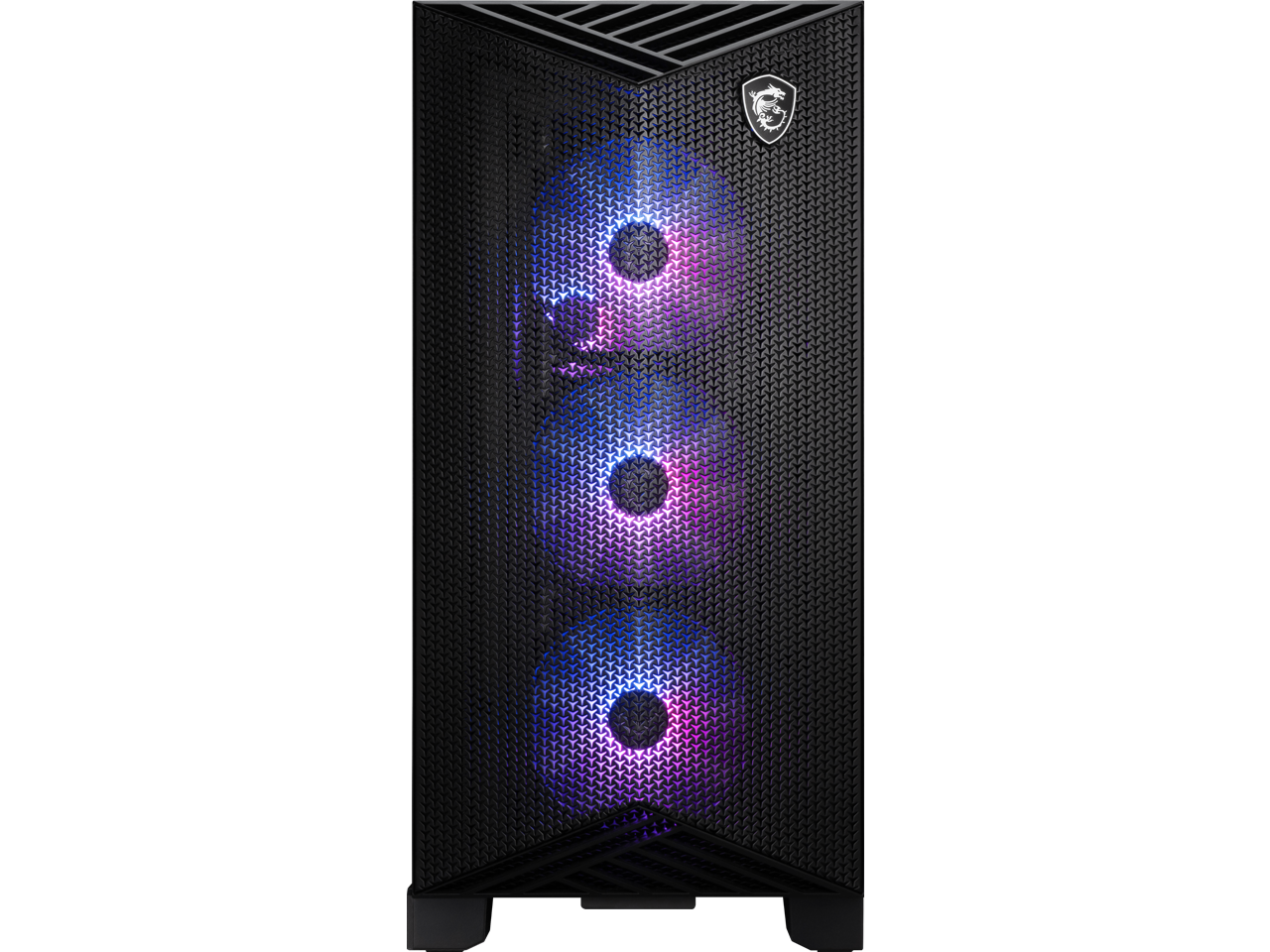 Alt View 2. MSI - MSI MPG GUNGNIR 211R AIRFLOW PZ, Mid-Tower Gaming Case, ATX/E-ATX, 4x120mm ARGB Fans, Tempered Glass, Black - Black.