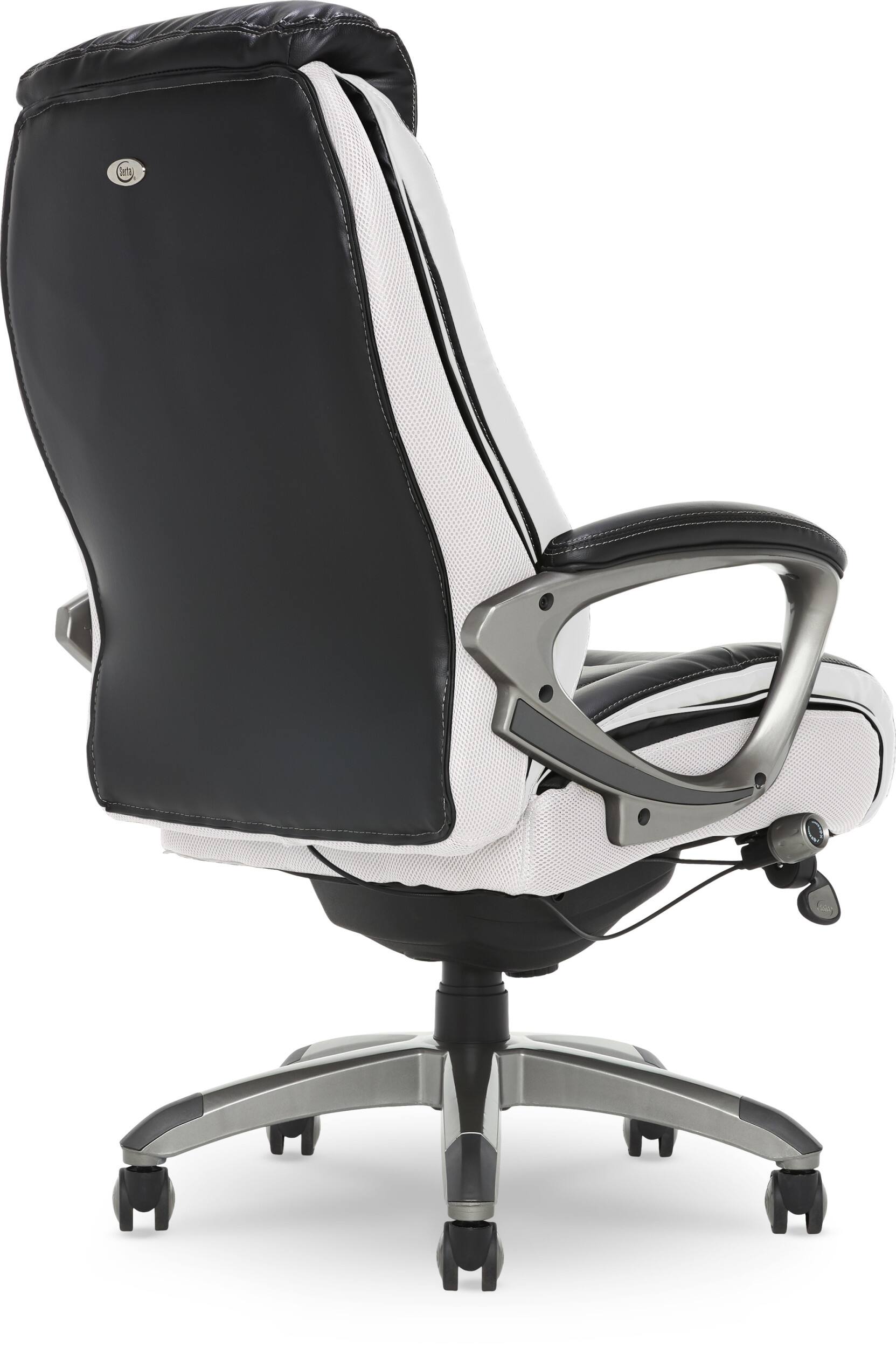 Alt View 20. Serta - Lautner Executive Office Chair - Black with White Mesh Accents.
