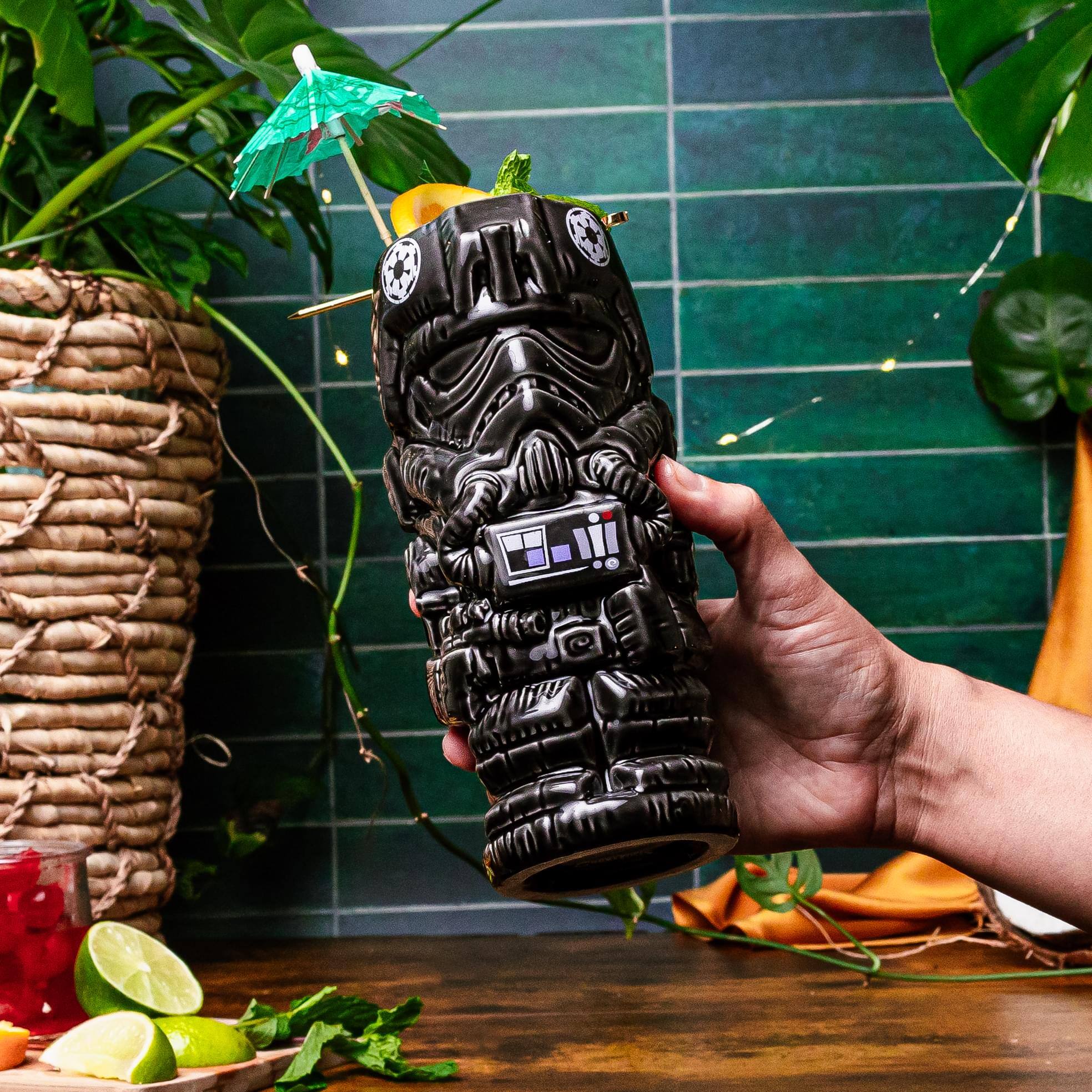 Alt View 3. Star Wars - Geeki Tikis Star Wars TIE Fighter Pilot Ceramic Mug | Holds 18 Ounces - Black.