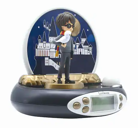 Front. Lexibook - Harry Potter 3D Projector Clock with Magical Sounds - BLACK.