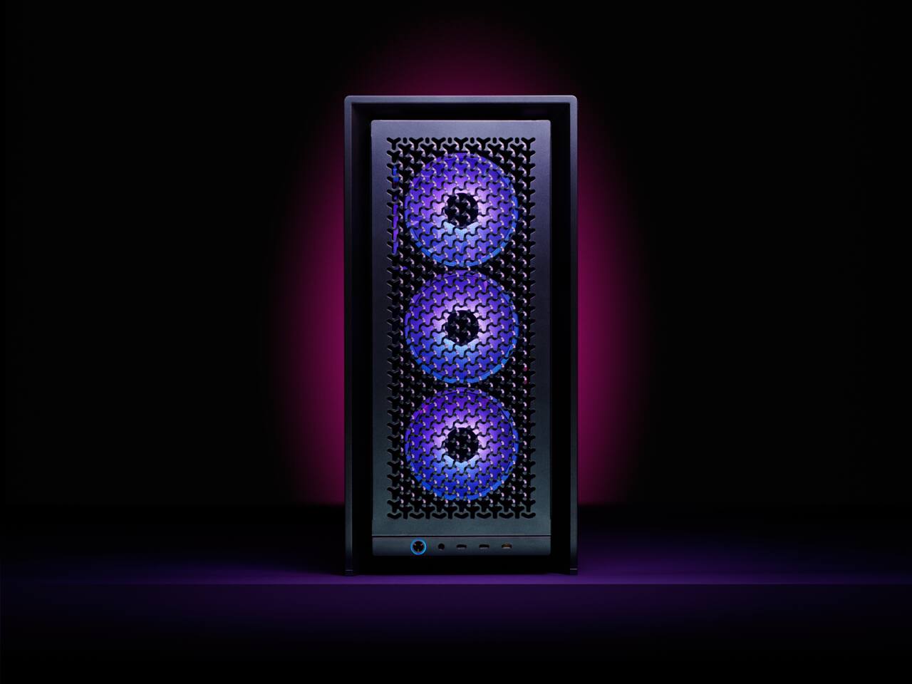 Alt View 4. CORSAIR - CORSAIR FRAME 4000D Modular Mid-Tower PC Case - Vault Series, Galaxy, Customizable, InfiniRail, 360mm Radiator Support - Galaxy.