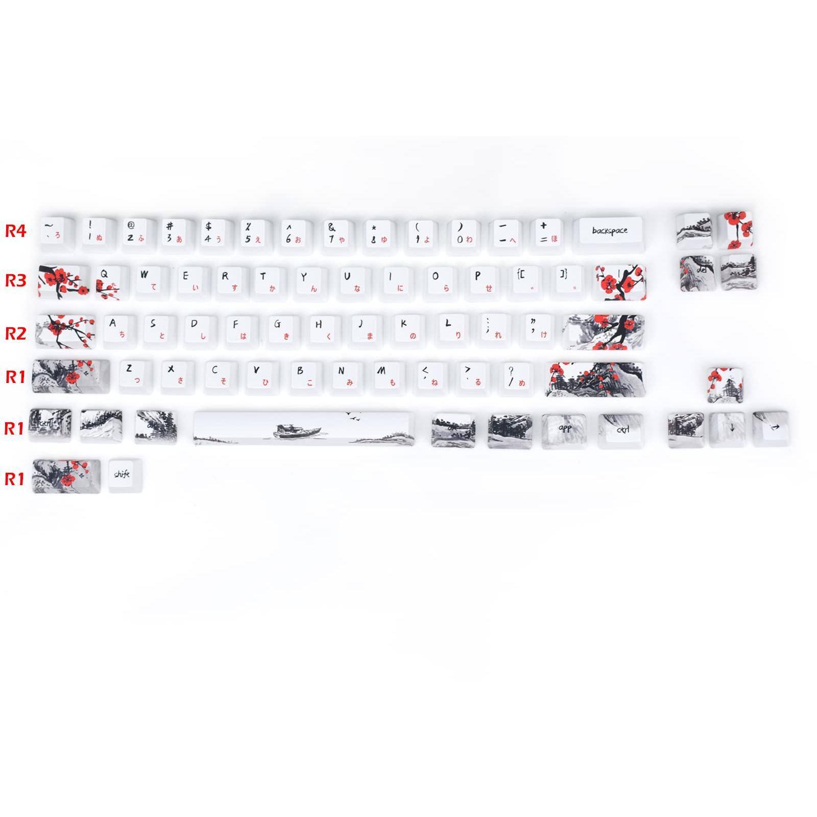 Earthley Blooms Keycaps For Gaming Mechanical Custom Pbt Oem Profile ...