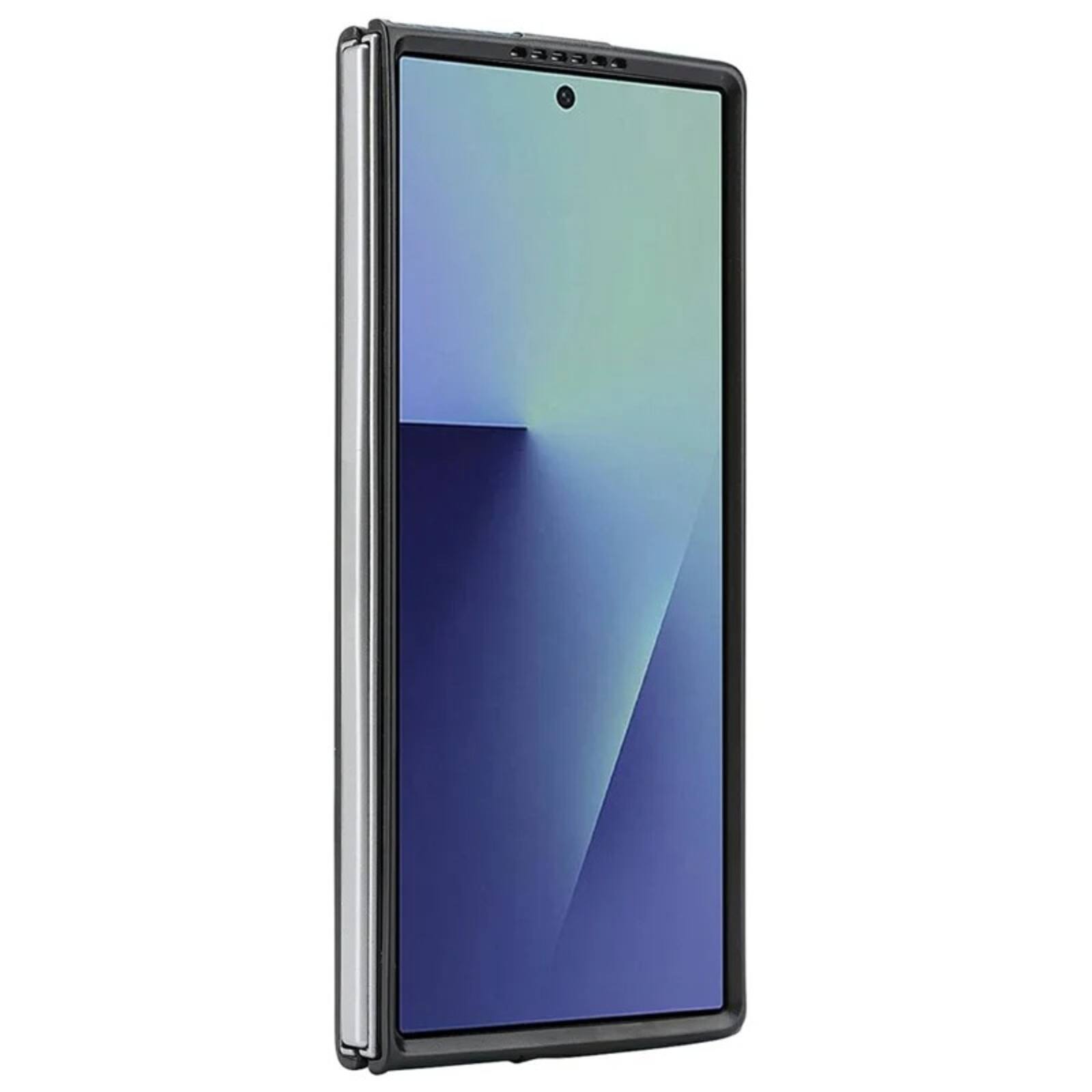 Alt View 5. UUCOVER - Magnetic Case for Samsung Galaxy Z Fold 7, Compatible with Magsafe Carbon Fiber Texture Slim Shockproof Protective Cover - Blue.