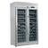 Left. Forno Appliances - Abruzzo 102-Bottle Freestanding Dual Zone Wine Cellar with Clear Acrylic Holders & Stainless Trim Shelves - Stainless steel.