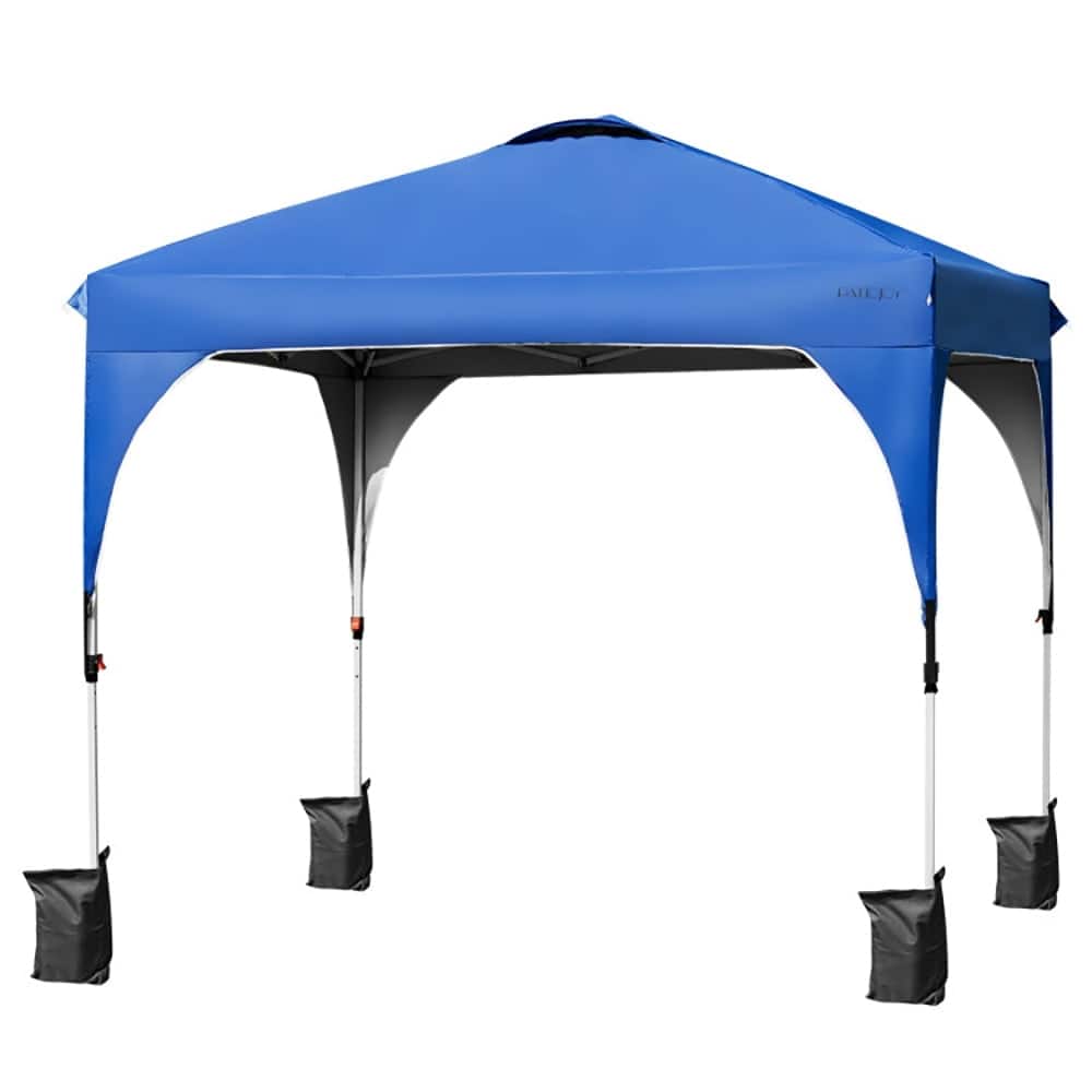 Kadyn - 10 x 10 Feet Outdoor Pop-up Camping Canopy Tent with Roller Bag-Blue, Outdoor Gazebo Wedding Party Tent Canopy Tent