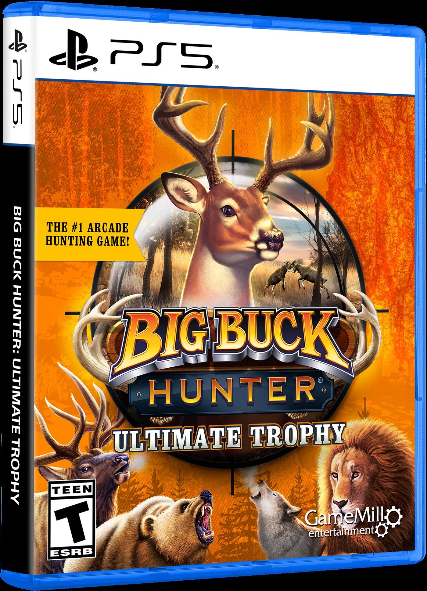 Big Buck Hunter: Ultimate Trophy is a hunting game for the PlayStation 5. It is the #1 arcade hunting game and is rated Teen by the ESRB. The game is developed by GameMill Entertainment.