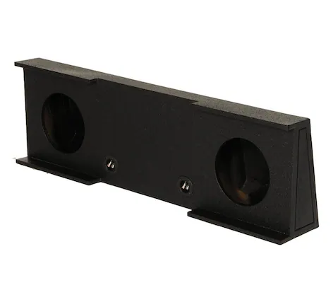 Front. QPower - QPower Dual 12" Sub Box - Chevy Silverado Crew Cab & GMC Sierra Crew Cab 07-13 - Black.