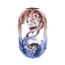 Pacific Trading - Anne Stoke Invertible Elemental Ice and Fire Dual Dragon Sand timer Figurine 7.5 inch