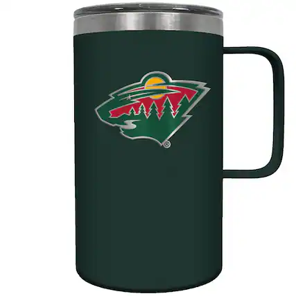 Front. Great American Products - Minnesota Wild 18oz. Hustle Travel Mug - Multicolor.