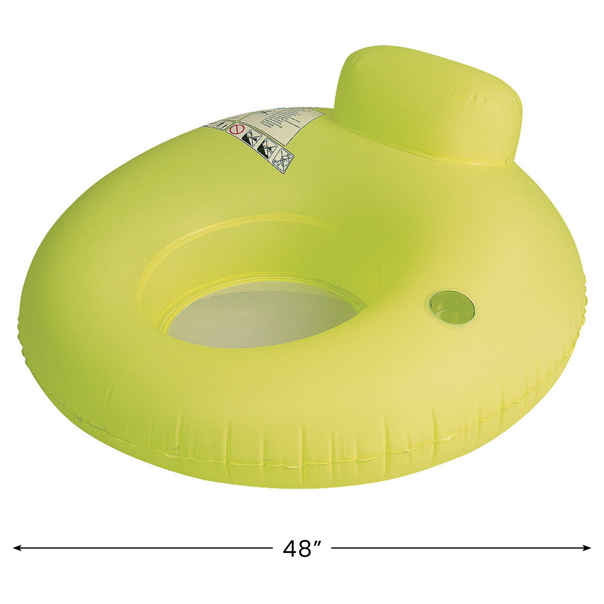 Alt View 3. Pool Central - Inflatable Yellow Inner Tube Water Sofa Swimming Pool Lounger Float - 48-Inch - Yellow.